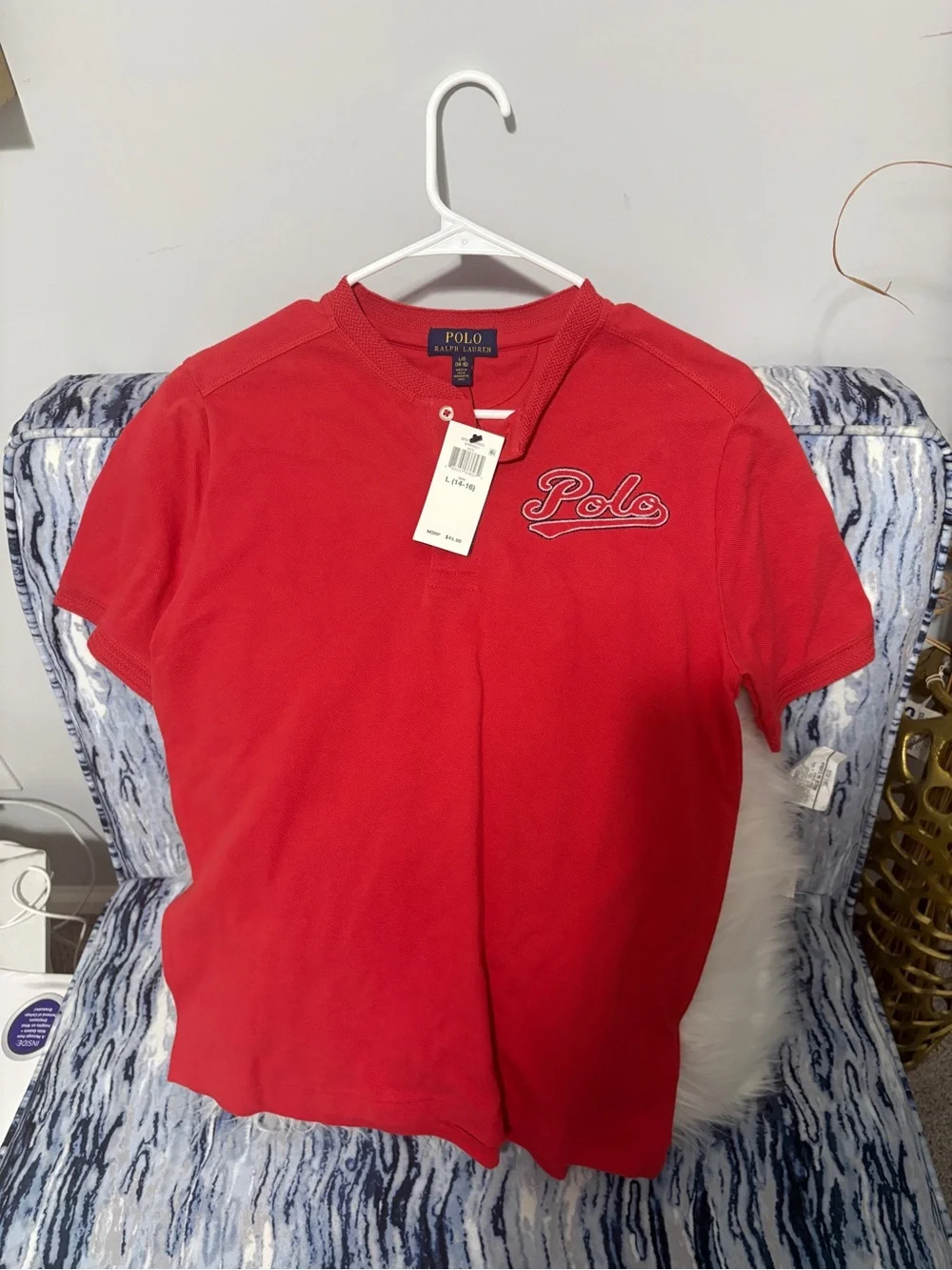 Ralph Lauren Royal Blue Polo with White Pony Logos